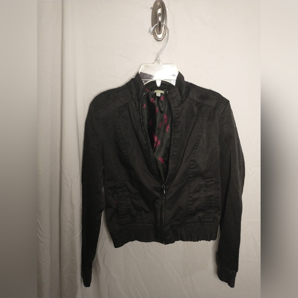 Charlotte Russe Black Bomber Jacket XS